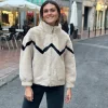 Chaqueta pelo zigzag