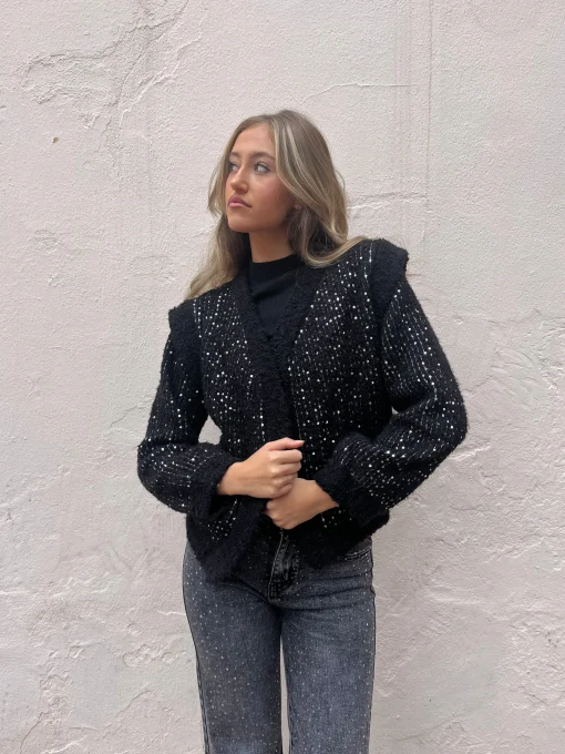 Chaqueta punto lentejuelas