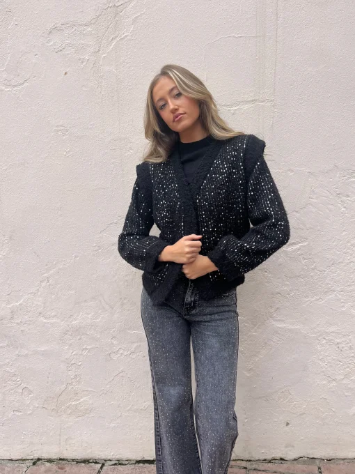 Chaqueta punto lentejuelas