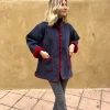 Chaqueta terciopelo reversible bicolor gris