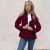 Chaqueta terciopelo reversible bicolor burdeos