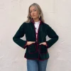 Chaqueta terciopelo revesrible bicolor verde