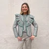 Chaqueta volante raya verde
