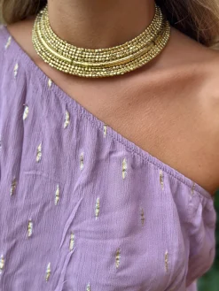 Chocker dorado rigido centre