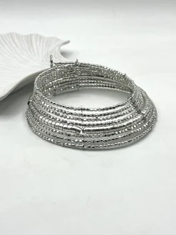 Chocker plateado bolitas centre