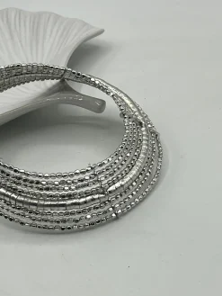 Chocker plateado bolitas centre