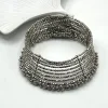 Chocker plateado rígido bolitas
