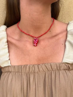 Collar rojo charms