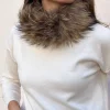 Cuello pelo natural engomado (braga)