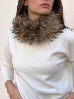 Cuello pelo natural engomado (braga)