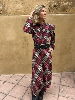 Falda acampanada cuadros