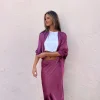 Falda satinada buganvilla