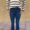 Jeans azul marino botones