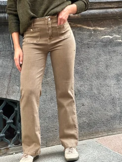 Jeans topo botones dorados