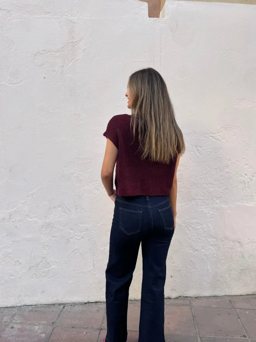 Jeans Wideleg azul oscuro