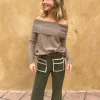 Jersey bardot punto topo