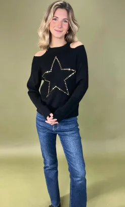 Jersey cut Out estrella tachuelas