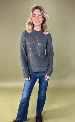 Jersey cut Out estrella tachuelas