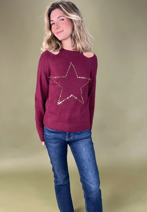 Jersey cut Out estrella tachuelas