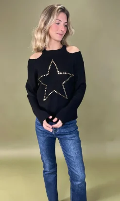 Jersey cut Out estrella tachuelas