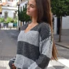 Jersey gris rayas