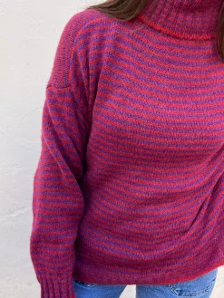 Jersey rayas cuello alto