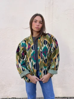 Kimono terciopelo lima estampado