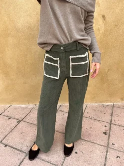 Pantalón de pana bolsillos
