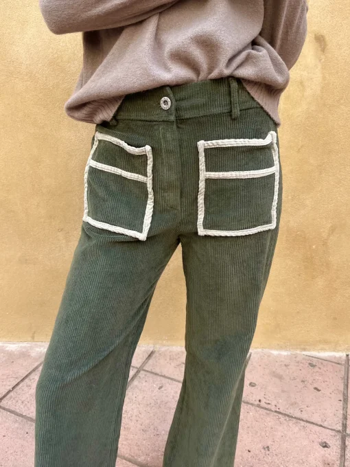 Pantalón de pana bolsillos