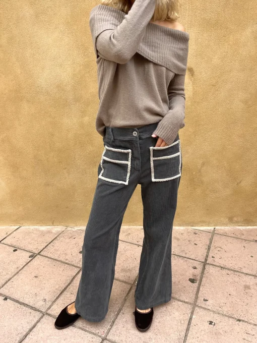 Pantalón de pana bolsillos