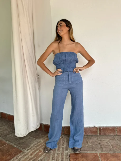 Pantalón Lino bolsillos