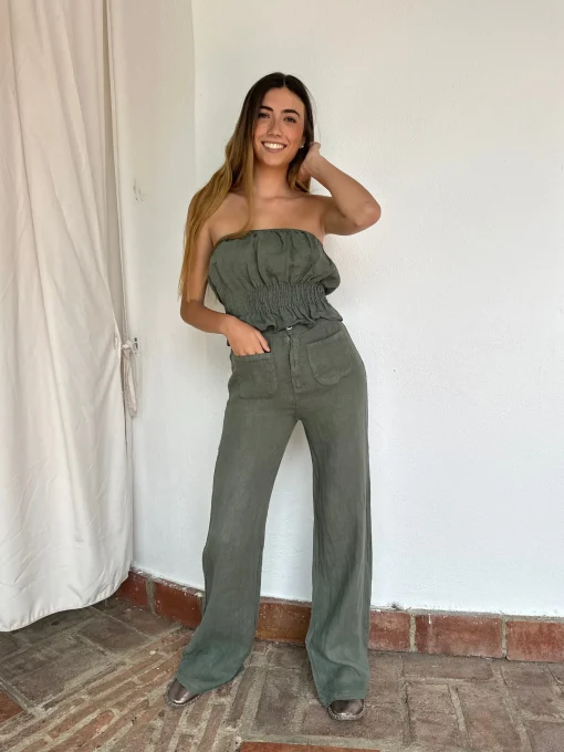 Pantalón Lino bolsillos