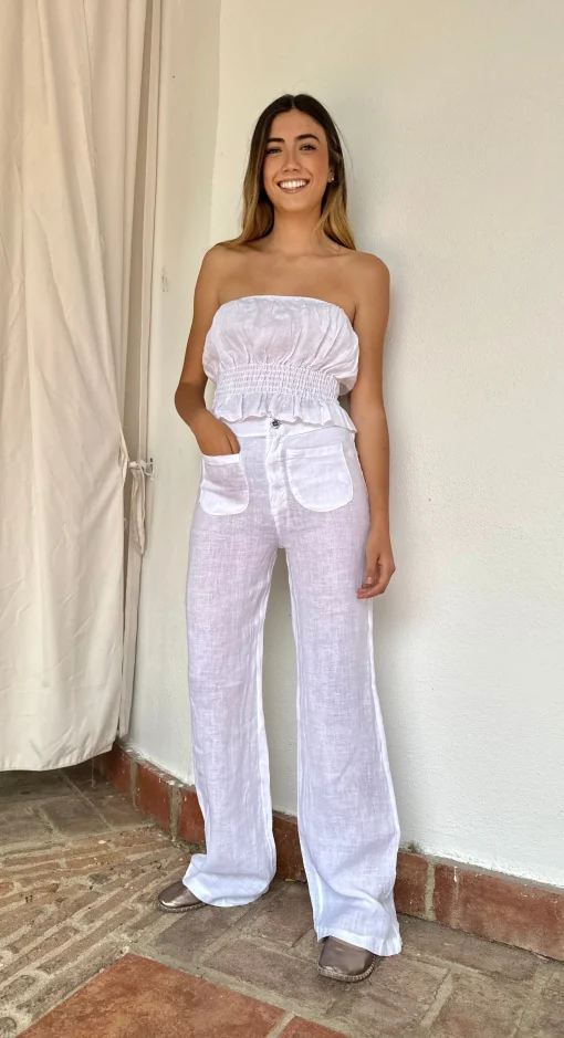 Pantalón Lino bolsillos