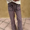 Pantalón pana estampado gris