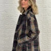 Parka cuadros acolchada