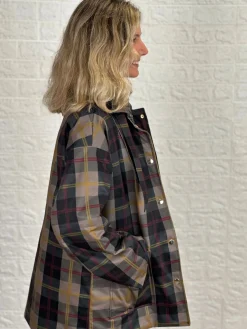 Parka cuadros acolchada