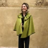 Poncho corto espigas pistacho