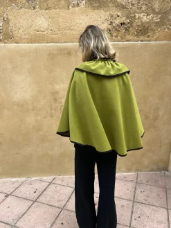 Poncho corto espigas pistacho