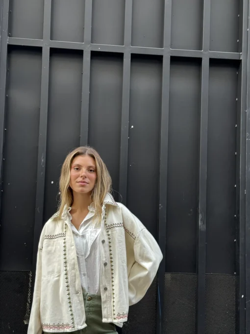 Sobrecamisa étnica beige