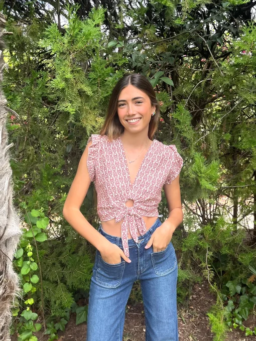 Top estampado arandela