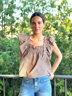 Top vichy volantes