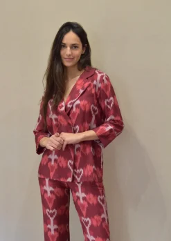 Traje estampado Emme Burdeos