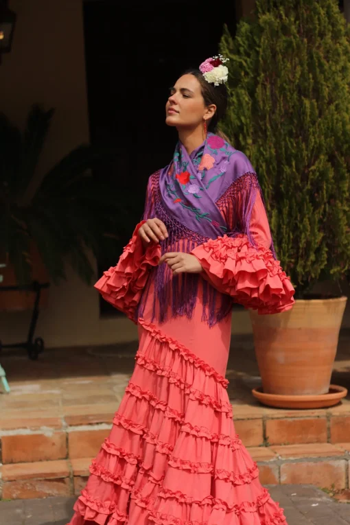 Traje flamenca Coral