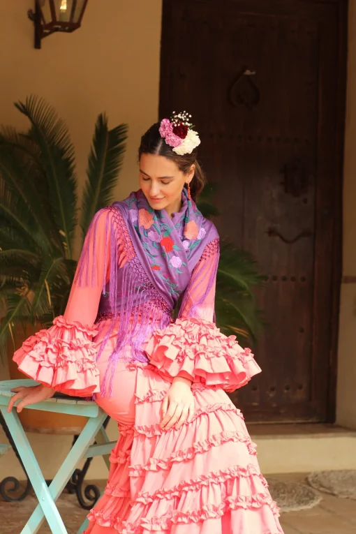 Traje flamenca Coral