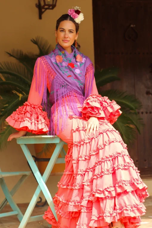 Traje flamenca Coral