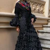 Traje Flamenca Lunar Negro