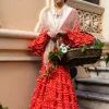 Traje Flamenca Lunar Rojo
