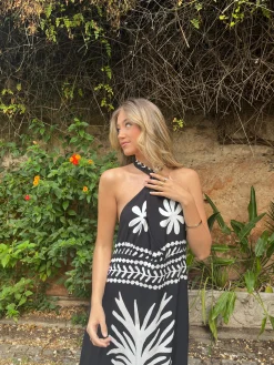 Vestido etnico Uganda negro