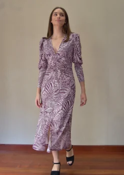 Vestido falda frunce central