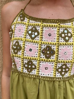 Vestido pecho crochet